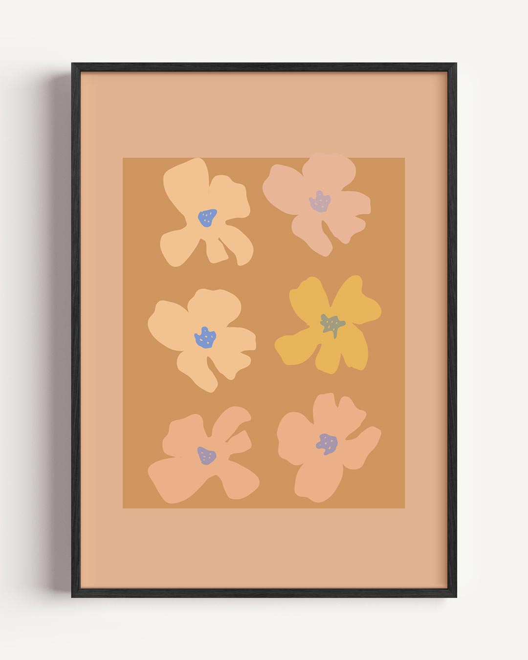 Vrolijk Bloemenkunstwerk – bloemen portret poster als wanddecoratie
