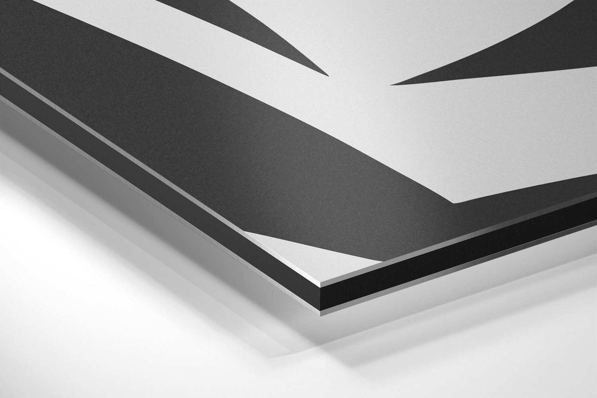 Abstracte Zwart-Witte Compositie – canvas kunstwerk als wanddecoratie