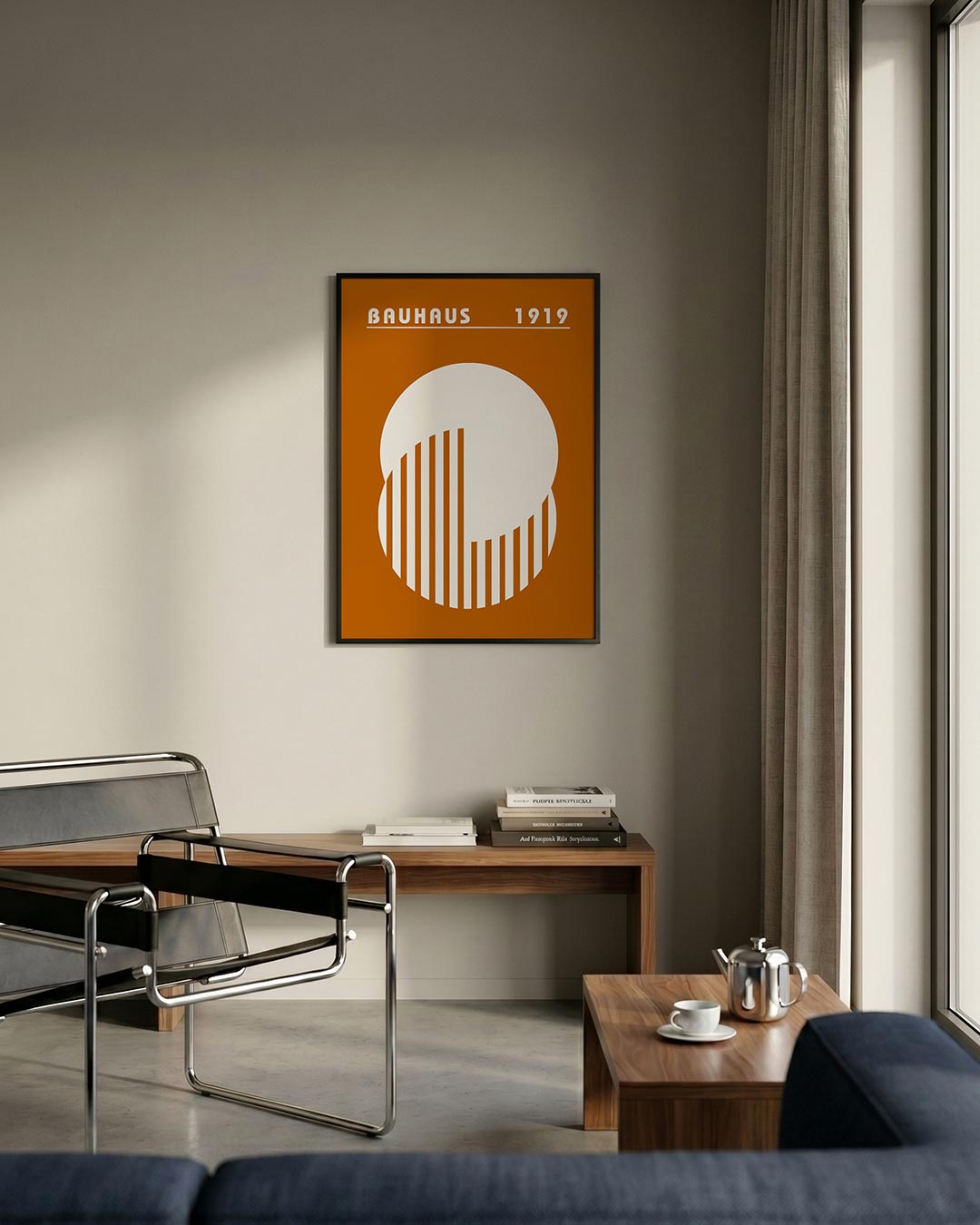 Vormen en lijnen – staande Bauhaus poster voor aan de muur