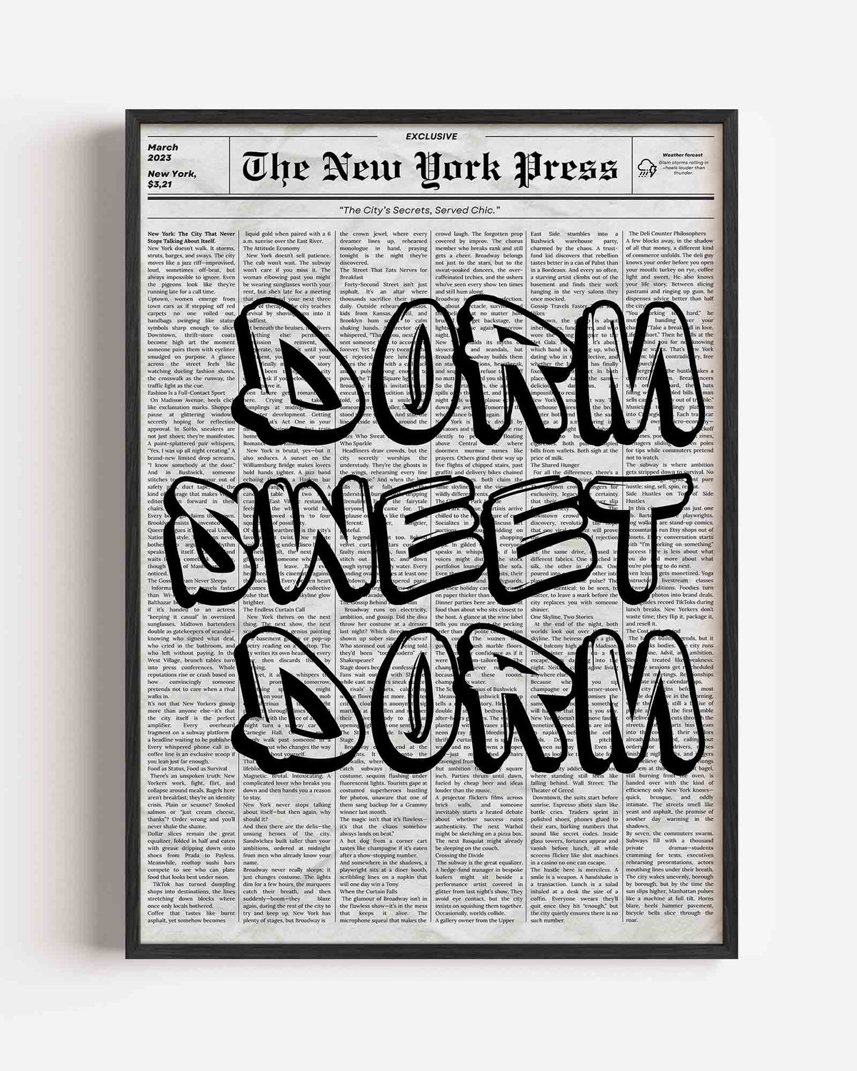 Dorm sweet dorm – Pop Art portret poster als wanddecoratie