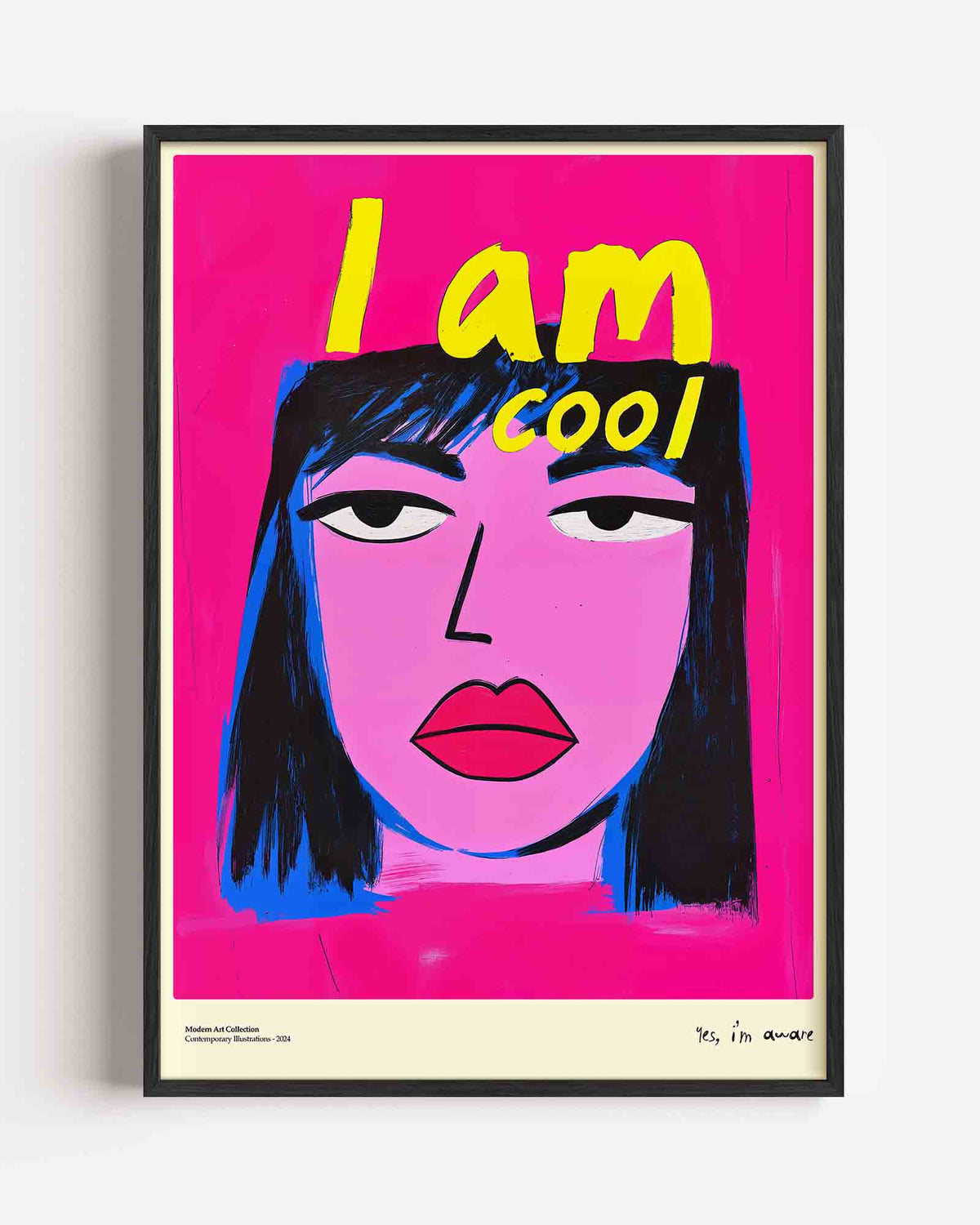Vrouwelijk gezicht met tekst – Pop Art en Streetart portret poster als wanddecoratie