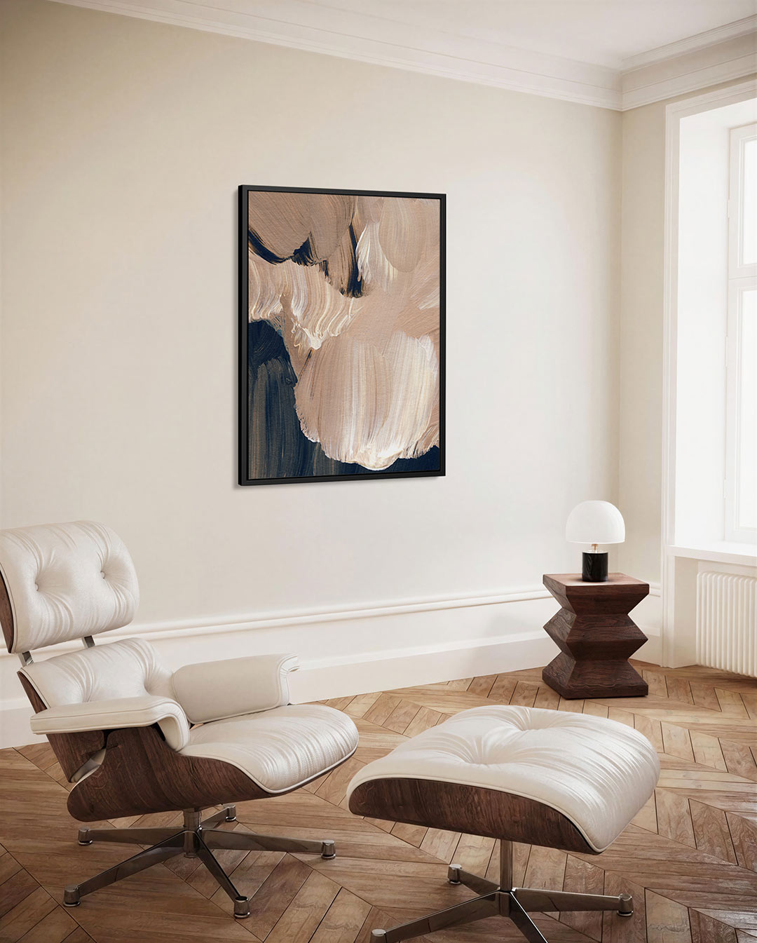 Organische penseelstreken – decoratief kunstwerk voor aan de muur