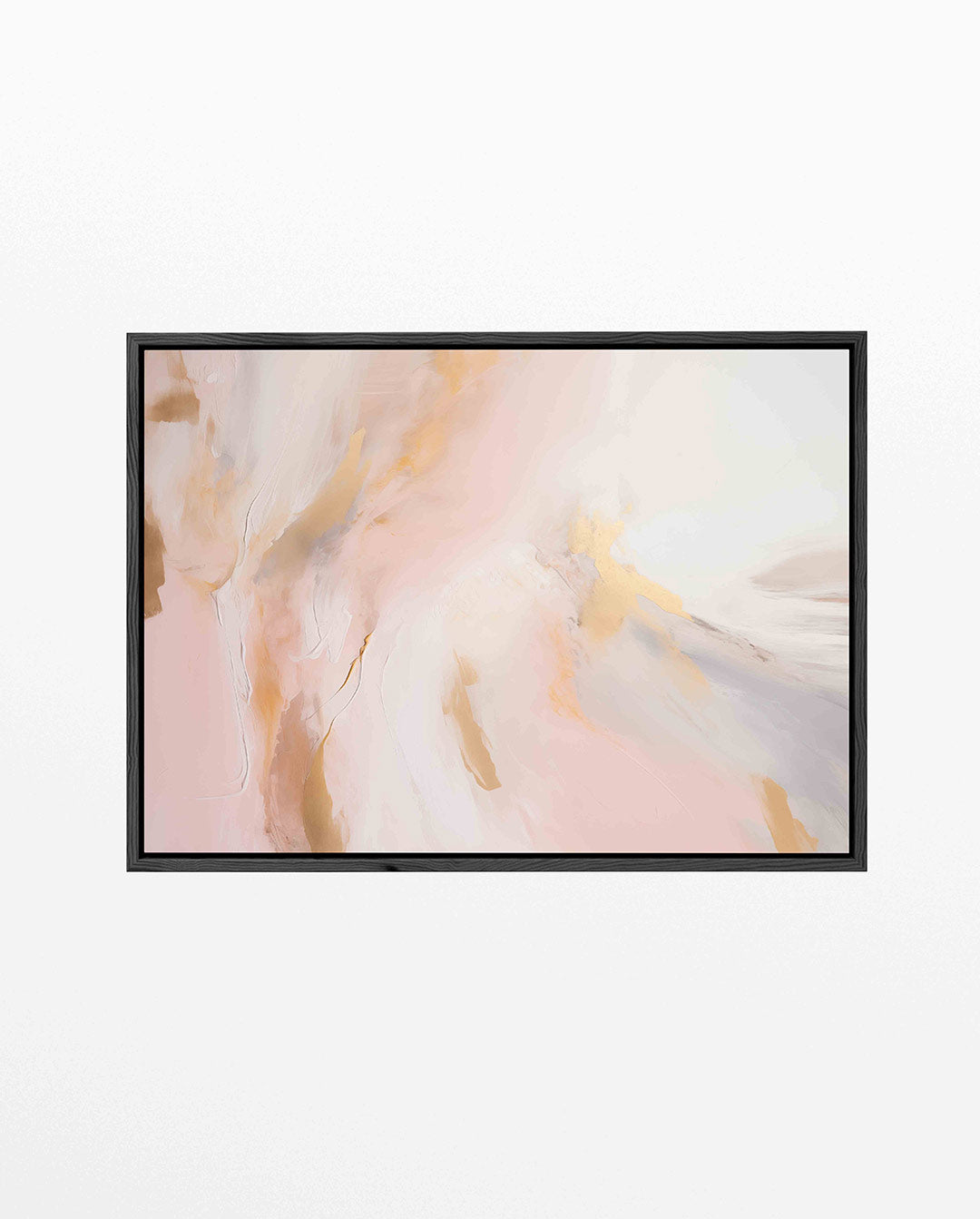 Zachte kleuren vloeiend – liggend wanddecoratie kunstwerk