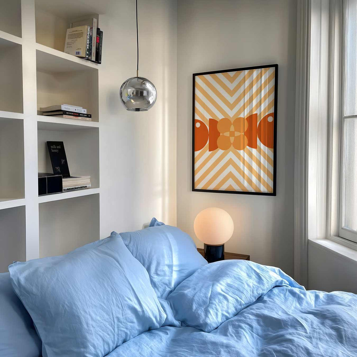 Retro Bloemen Vibes – abstracte poster als moderne staande wanddecoratie