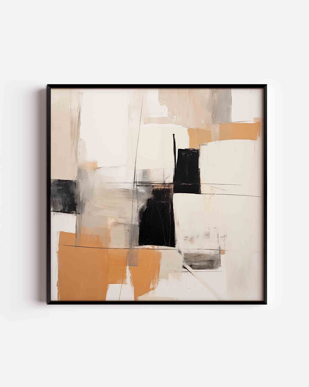 Abstracte vormen – zacht abstracte vierkante poster als wanddecoratie