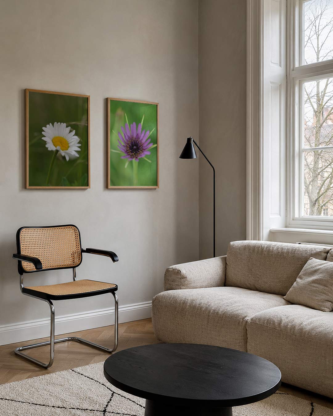 Abstract posterset – tweede productweergave – een abstracte posterset met donkere tinten en een rustige visuele opbouw.