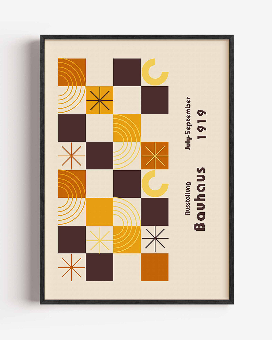 Vorm en balans – staande Bauhaus poster als wanddecoratie