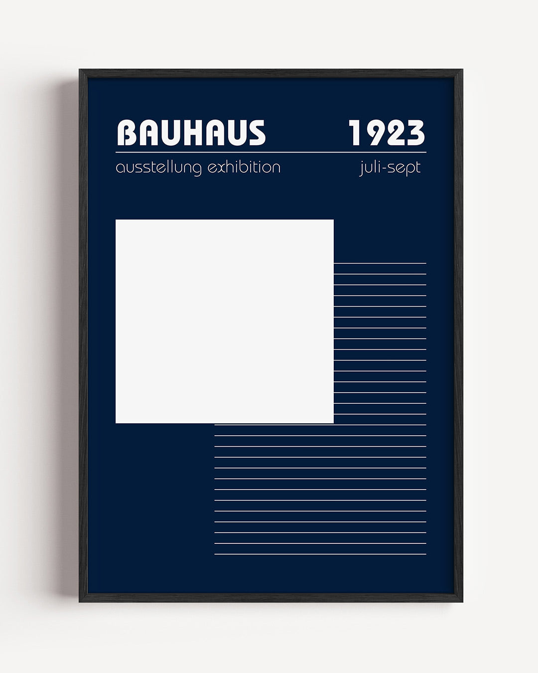 Lijnen en vlaken – staande Bauhaus poster als wanddecoratie