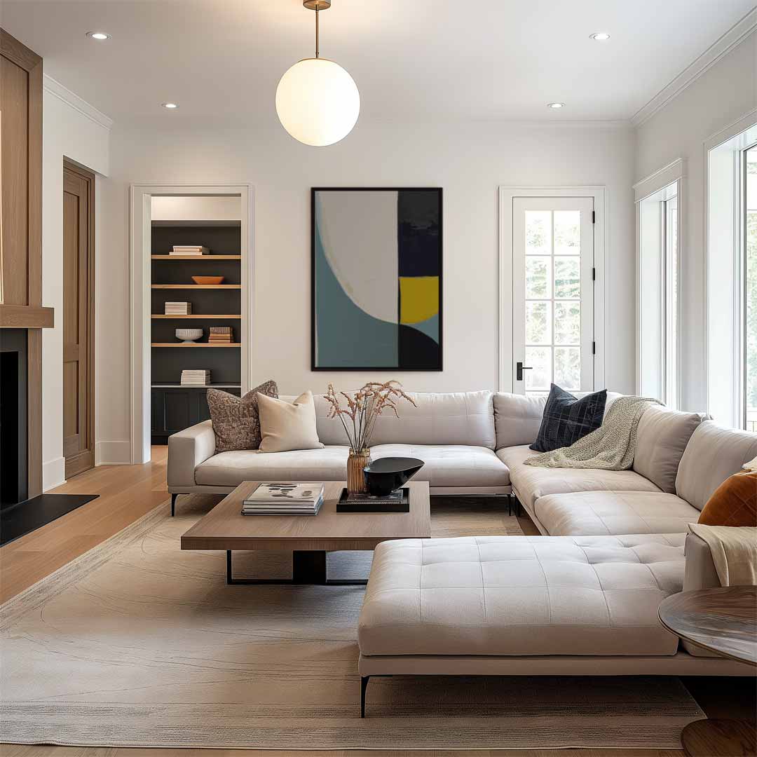 Moderne Geometrische Compositie – staand kunstwerk voor modern interieur