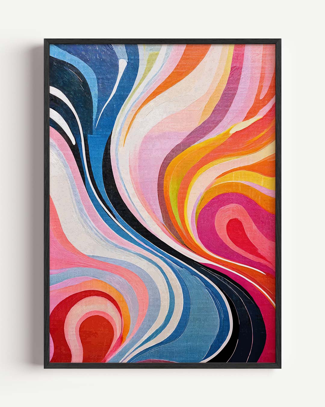 Kleurrijke Abstracte Kunstposter – kleurrijke abstracte portret poster als wanddecoratie
