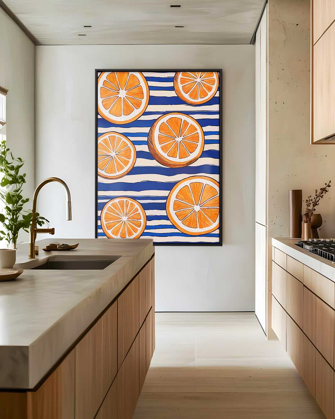 Citrus Vibe – staand kunstwerk voor modern interieur
