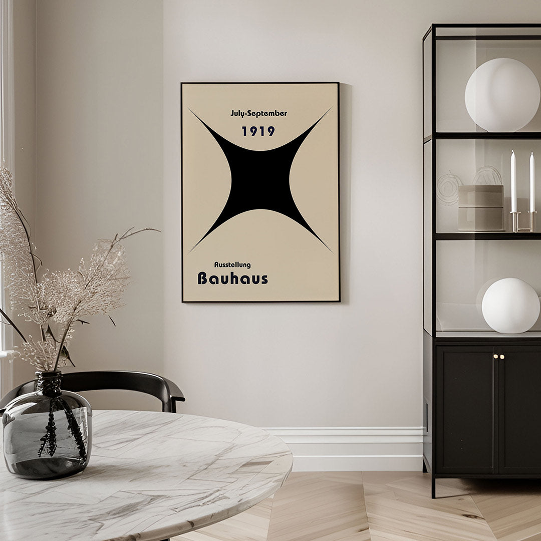 Vorm en balans – geometrische Bauhaus poster in staand formaat