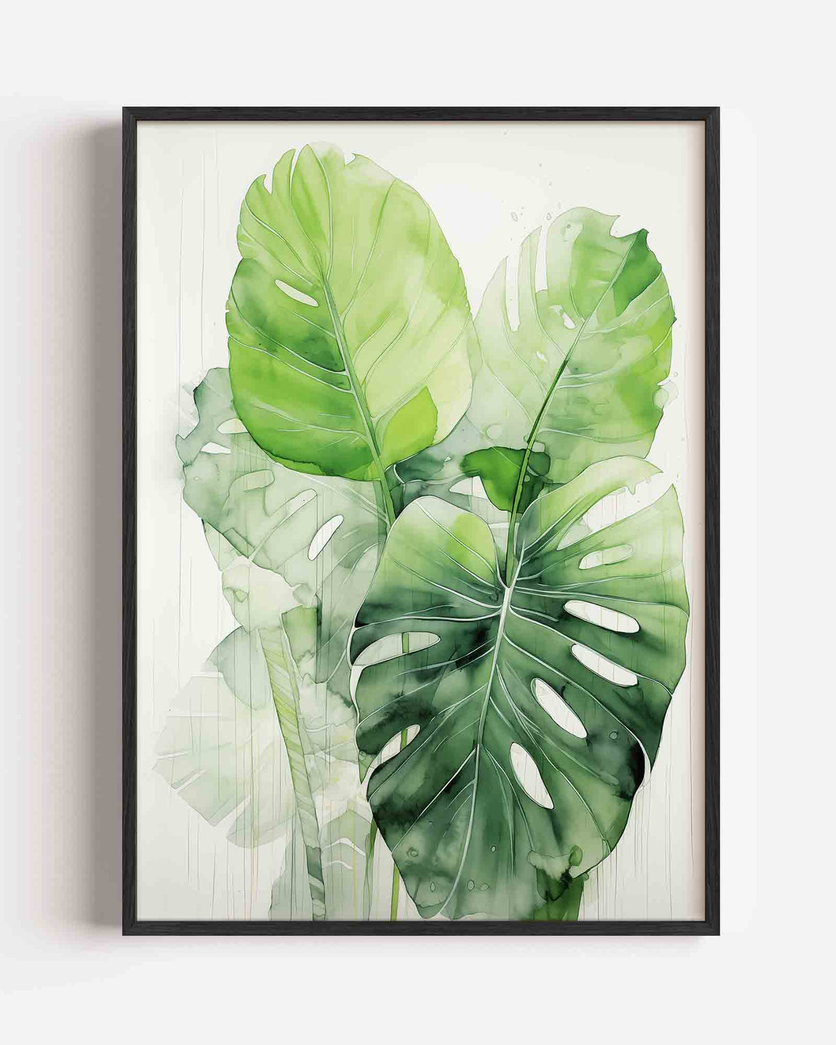 Monstera bladeren – jungle portret poster als wanddecoratie