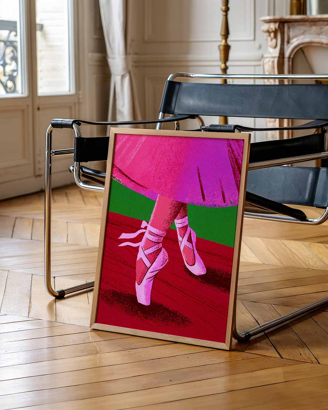 Dansende Schoonheid – staande muurposter met zomerse uitstraling