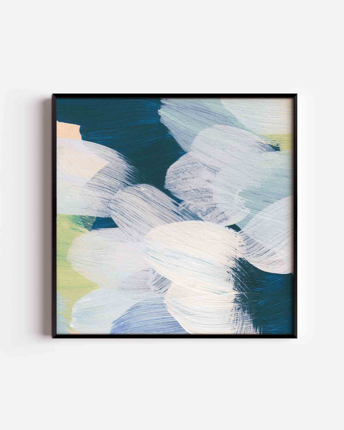 Abstracte penseelstreken – schilderkunst vierkante poster als wanddecoratie