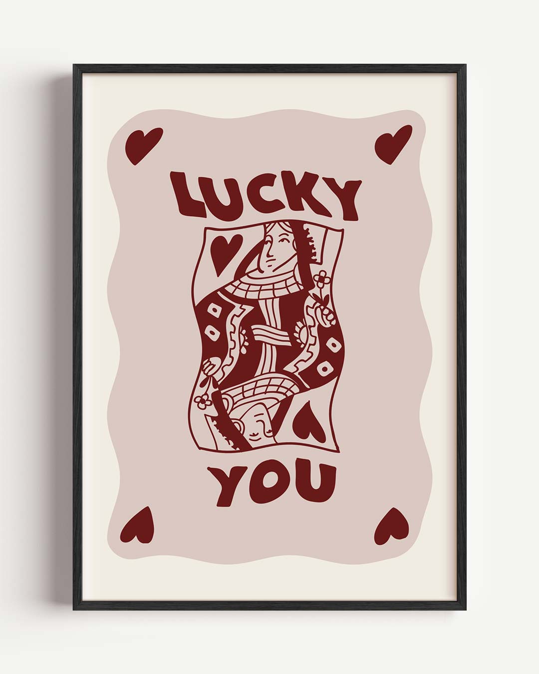 Lucky You Pokerkaart – Popart en Streetart portret poster als wanddecoratie