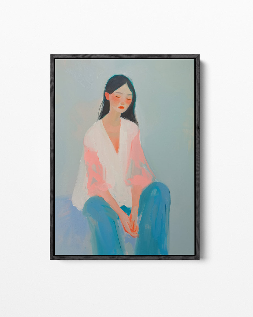 Dromerige vrouw – staand wanddecoratie kunstwerk