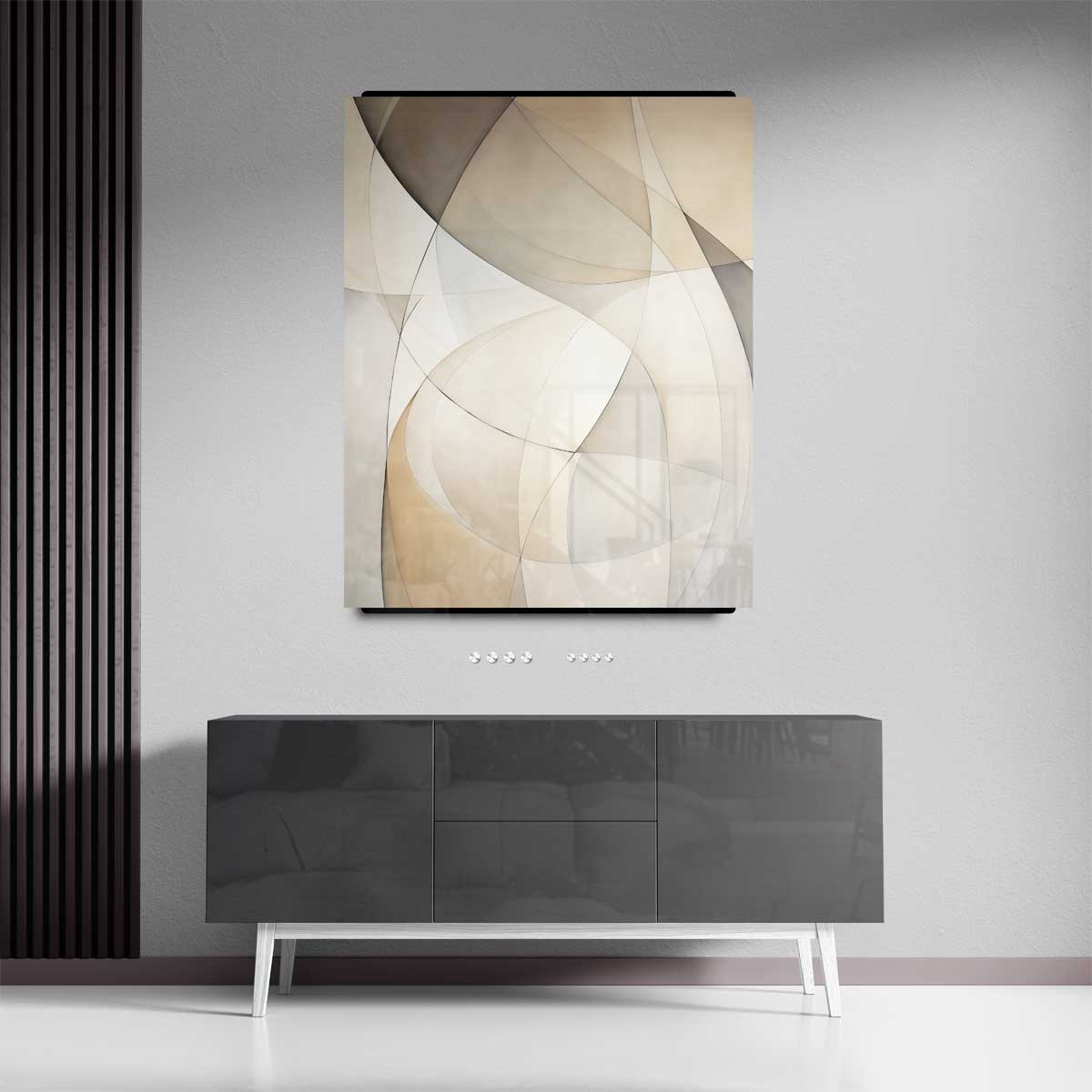 Zachte Abstracte Lijnen – staand kunstwerk voor modern interieur