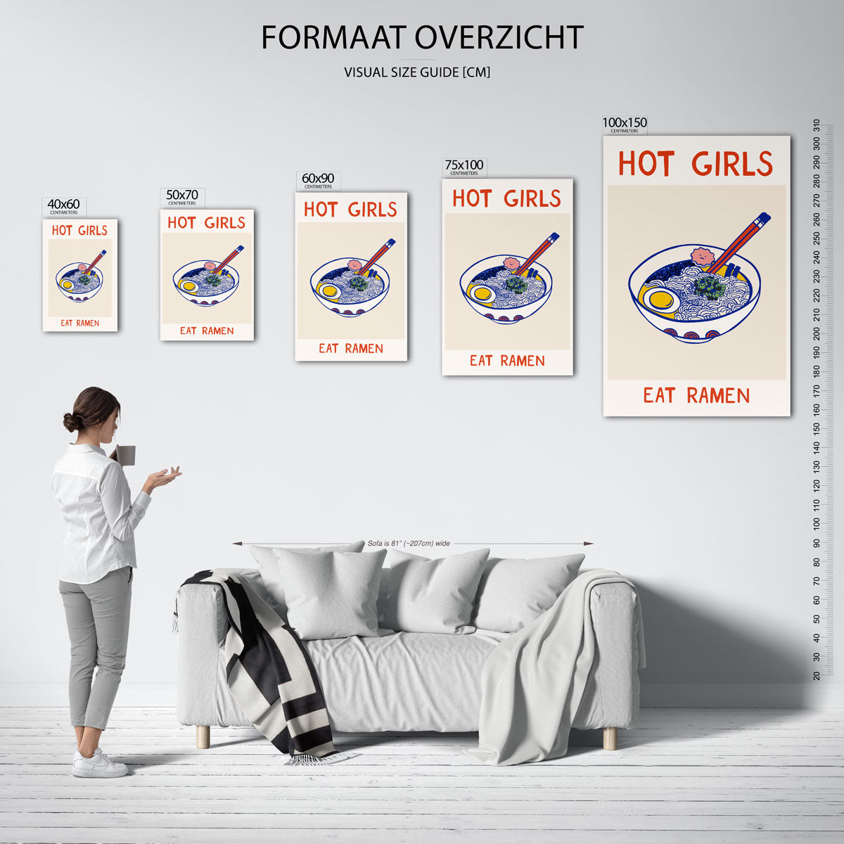 Grafische ramen illustratie – decoratief kunstwerk voor aan de muur