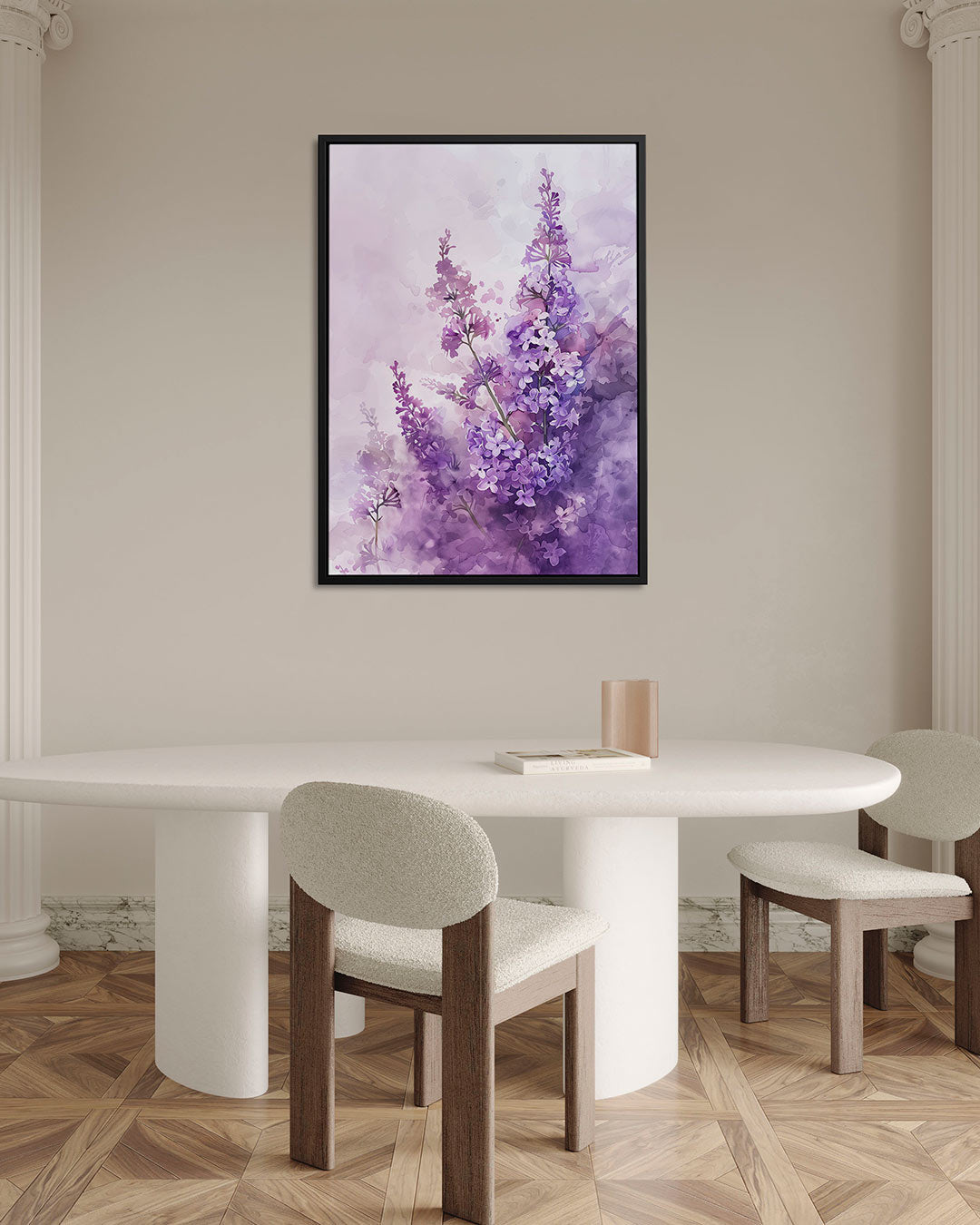 Bloemen in paarstinten – staand wanddecoratie kunstwerk