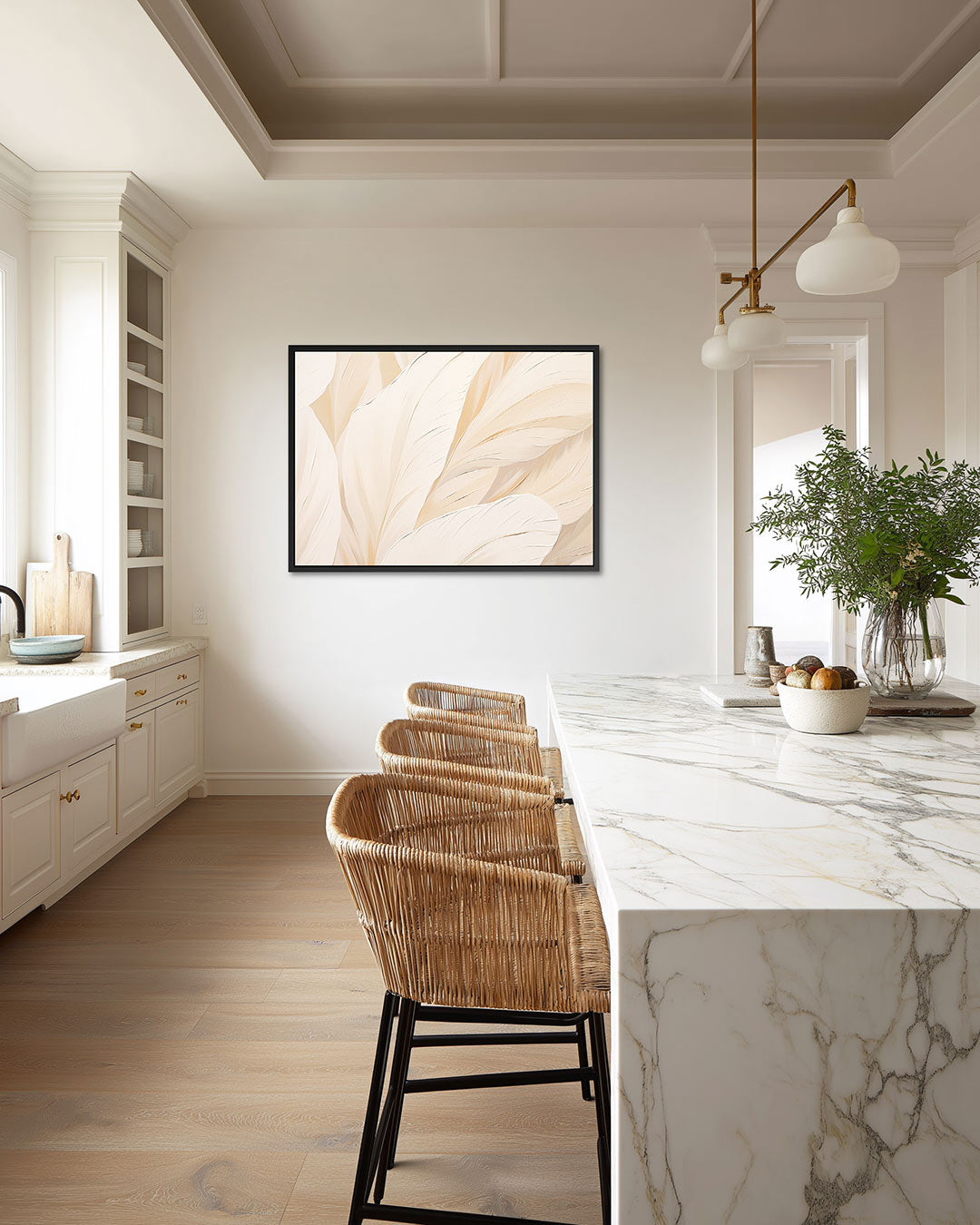 Organische vormen – wanddecoratie in interieur