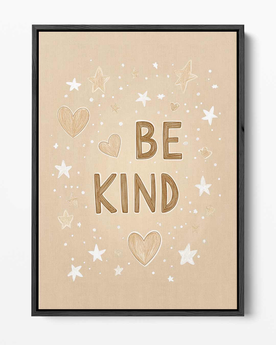 Be Kind Poster – portret kunstwerk als wanddecoratie