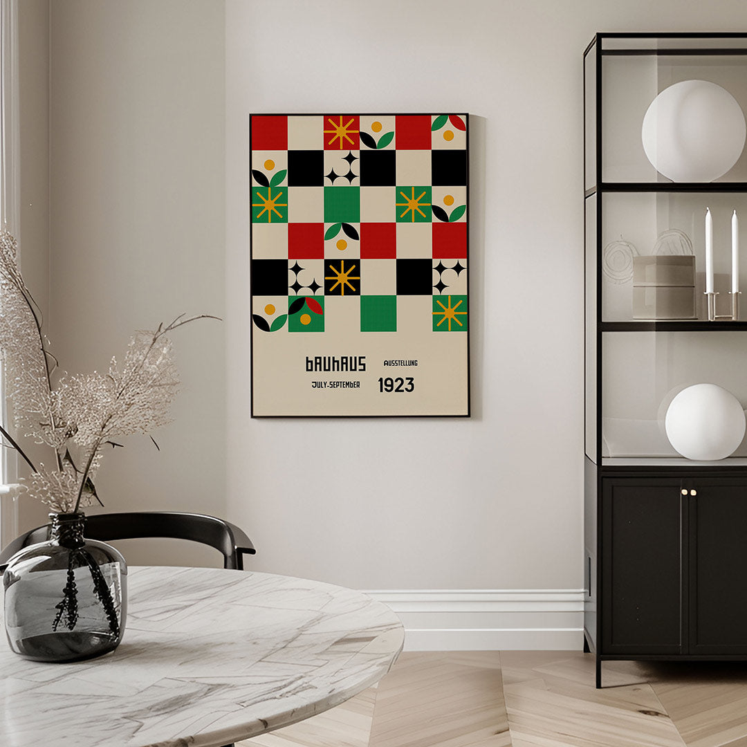 Vormen en vlakken – geometrische Bauhaus poster in staand formaat