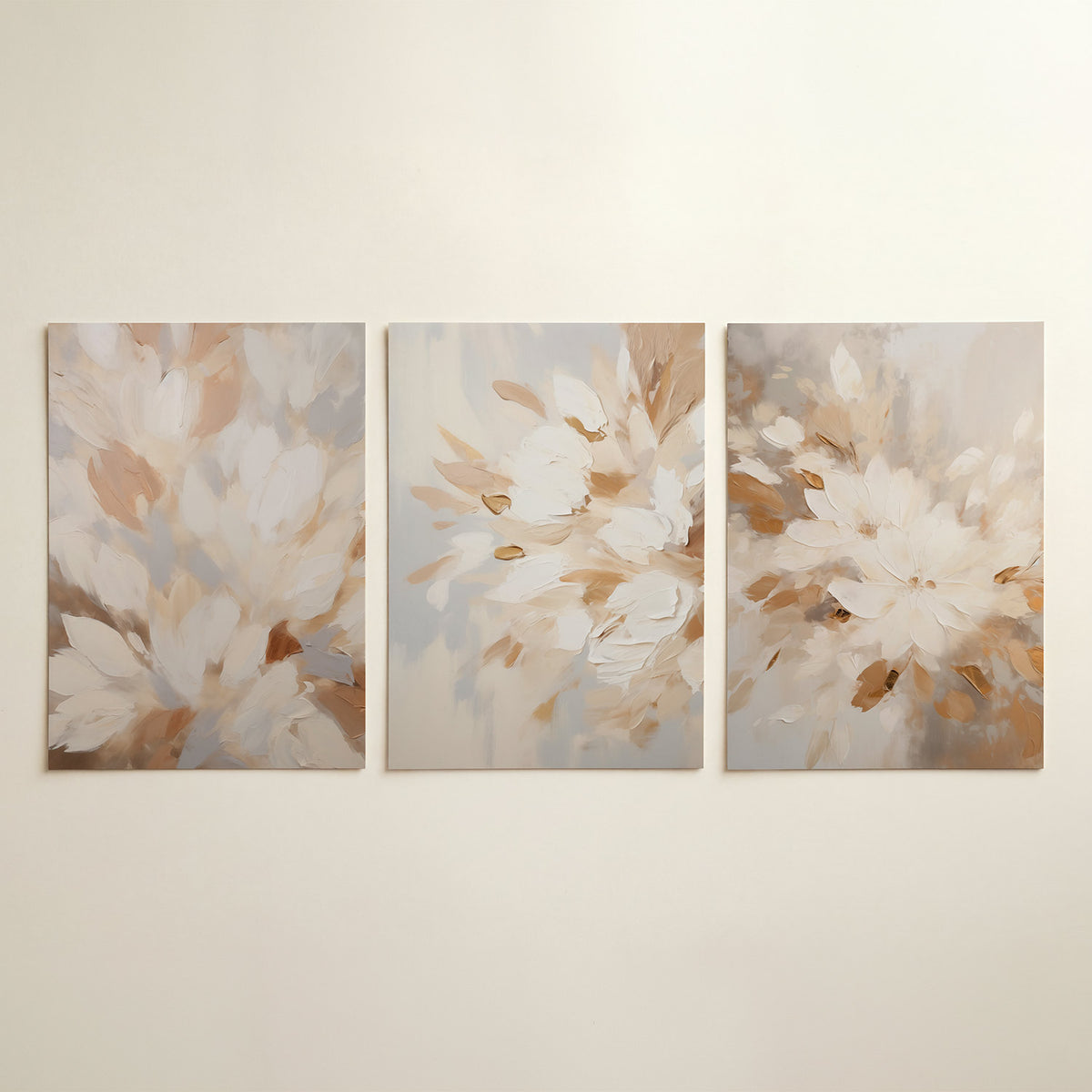 Zachte vormen – driedelige posterset in interieur