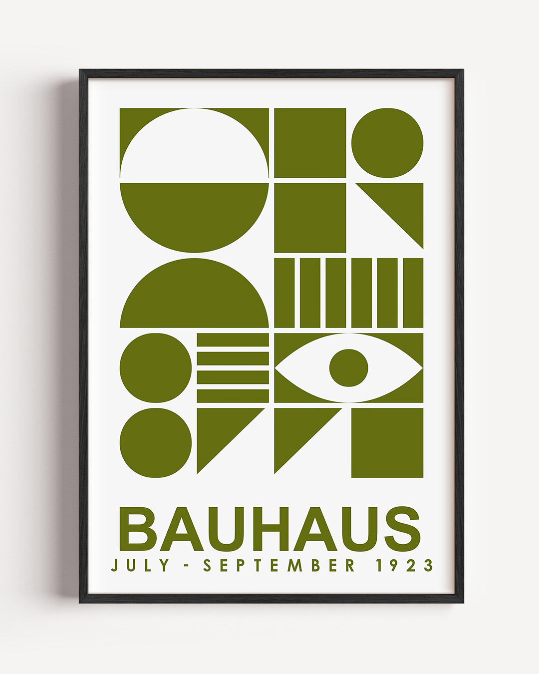 Vormen en vlakken – staande Bauhaus poster als wanddecoratie