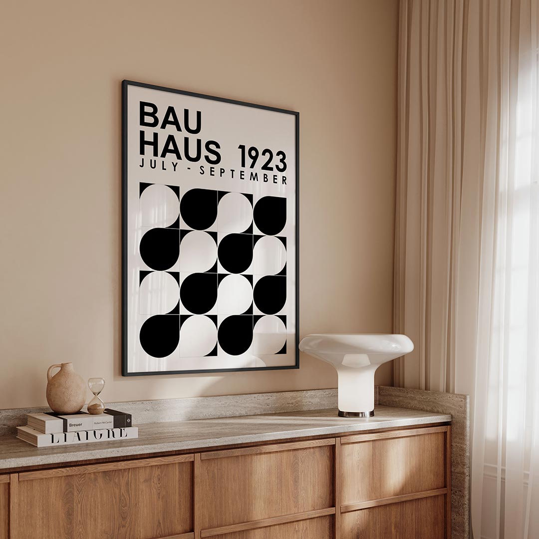  – geometrische Bauhaus poster in staand formaat