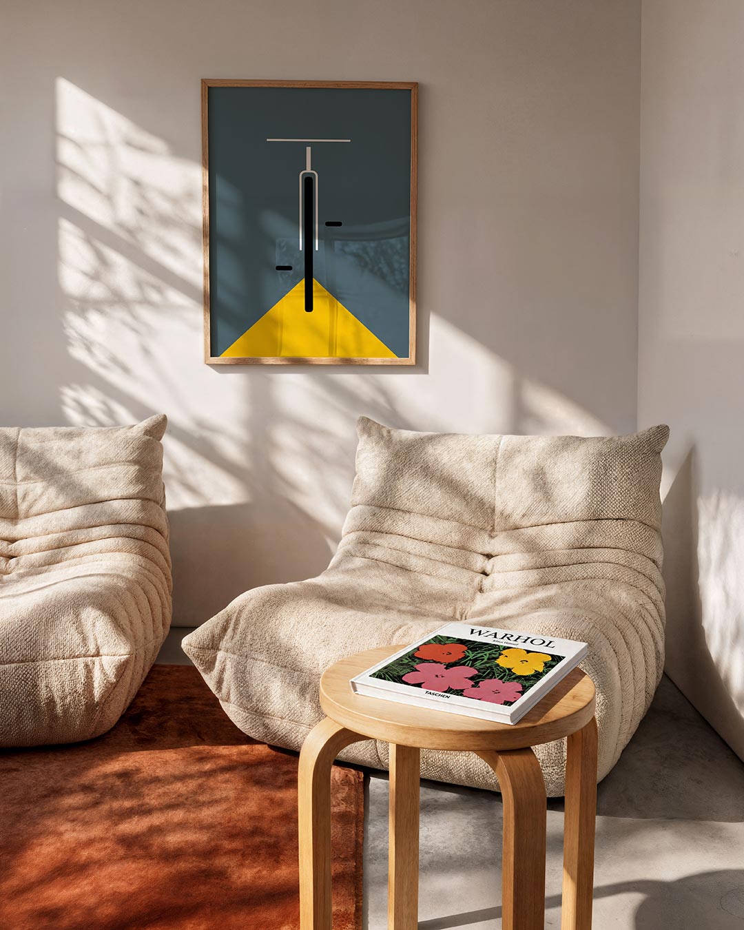 Lijn en vlak – geometrische Bauhaus poster in staand formaat