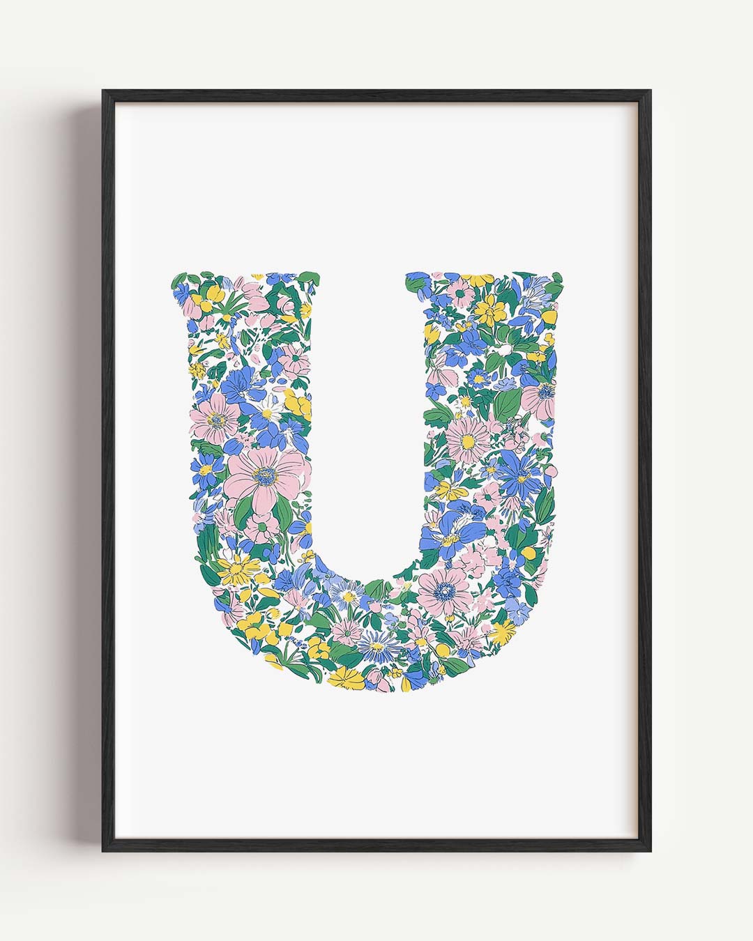 Bloemrijke U-Pracht – kids portret poster als wanddecoratie