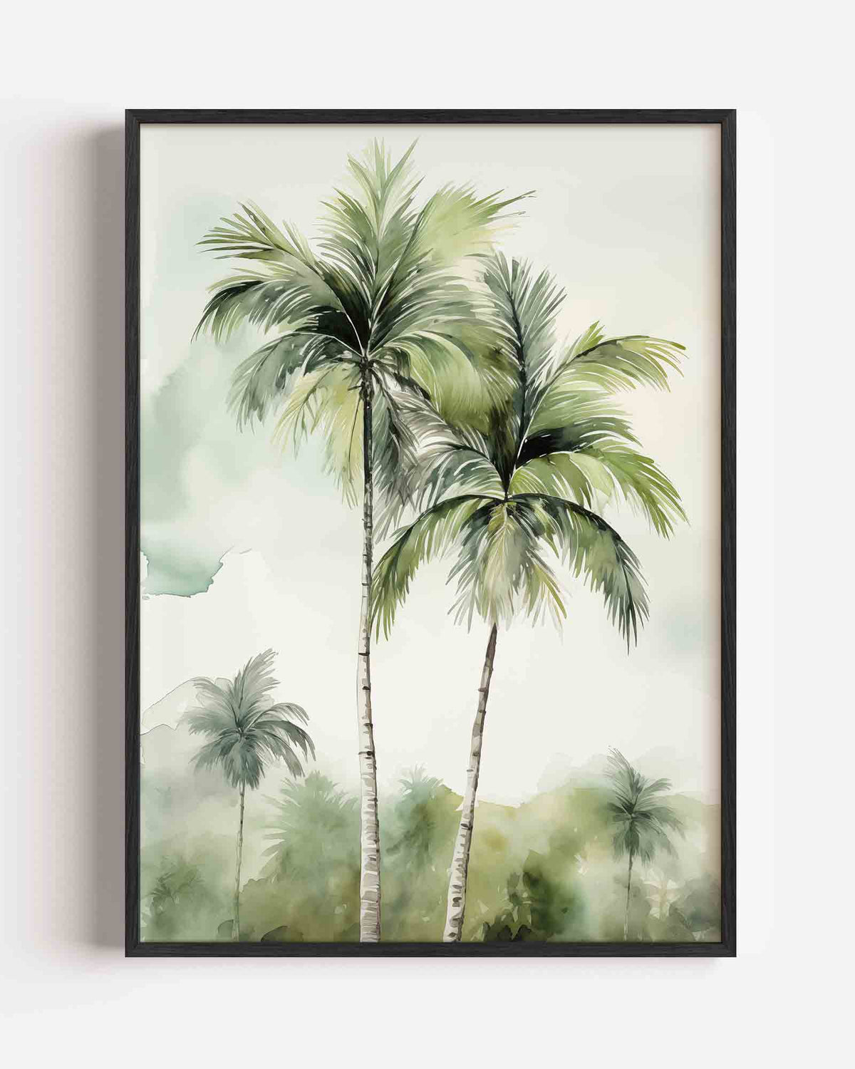 Tropische palmbomen – jungle portret poster als wanddecoratie