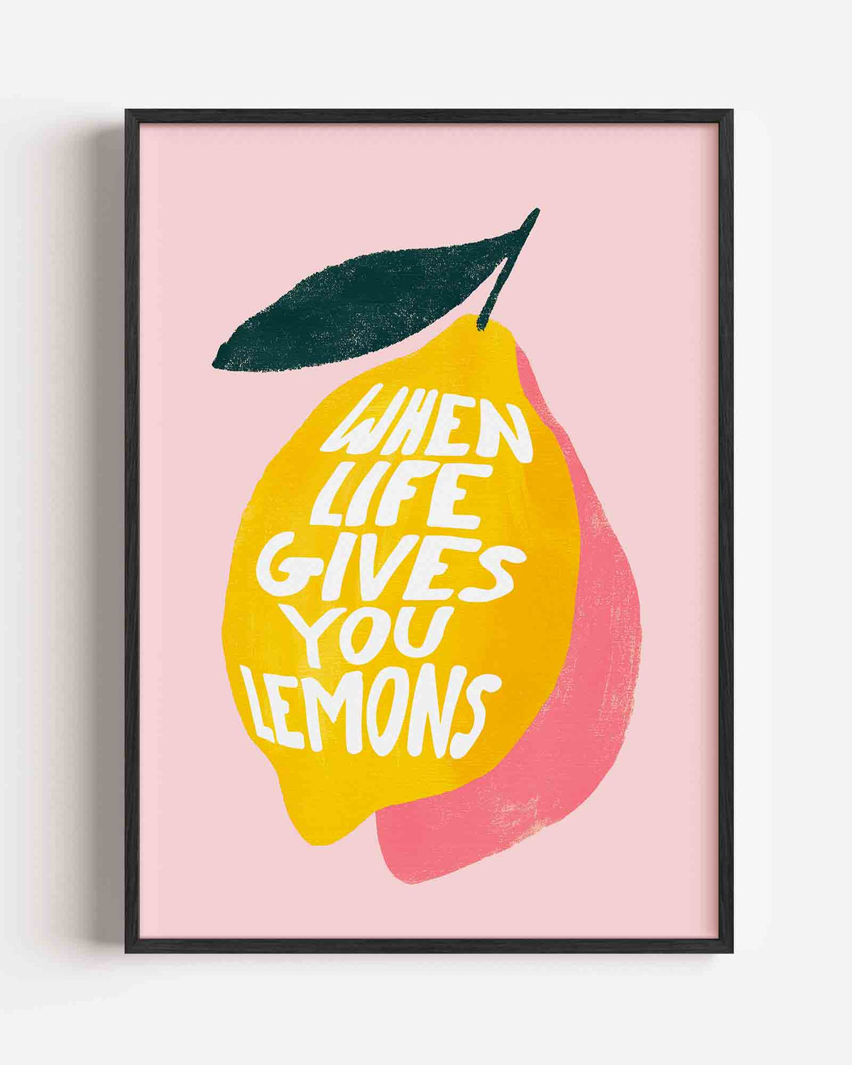 Citroen met tekst – keuken portret poster als wanddecoratie
