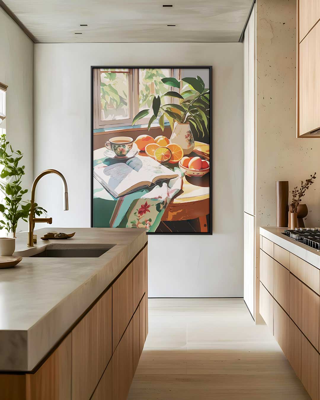 Zonovergoten Ochtendtafel – staand kunstwerk voor modern interieur