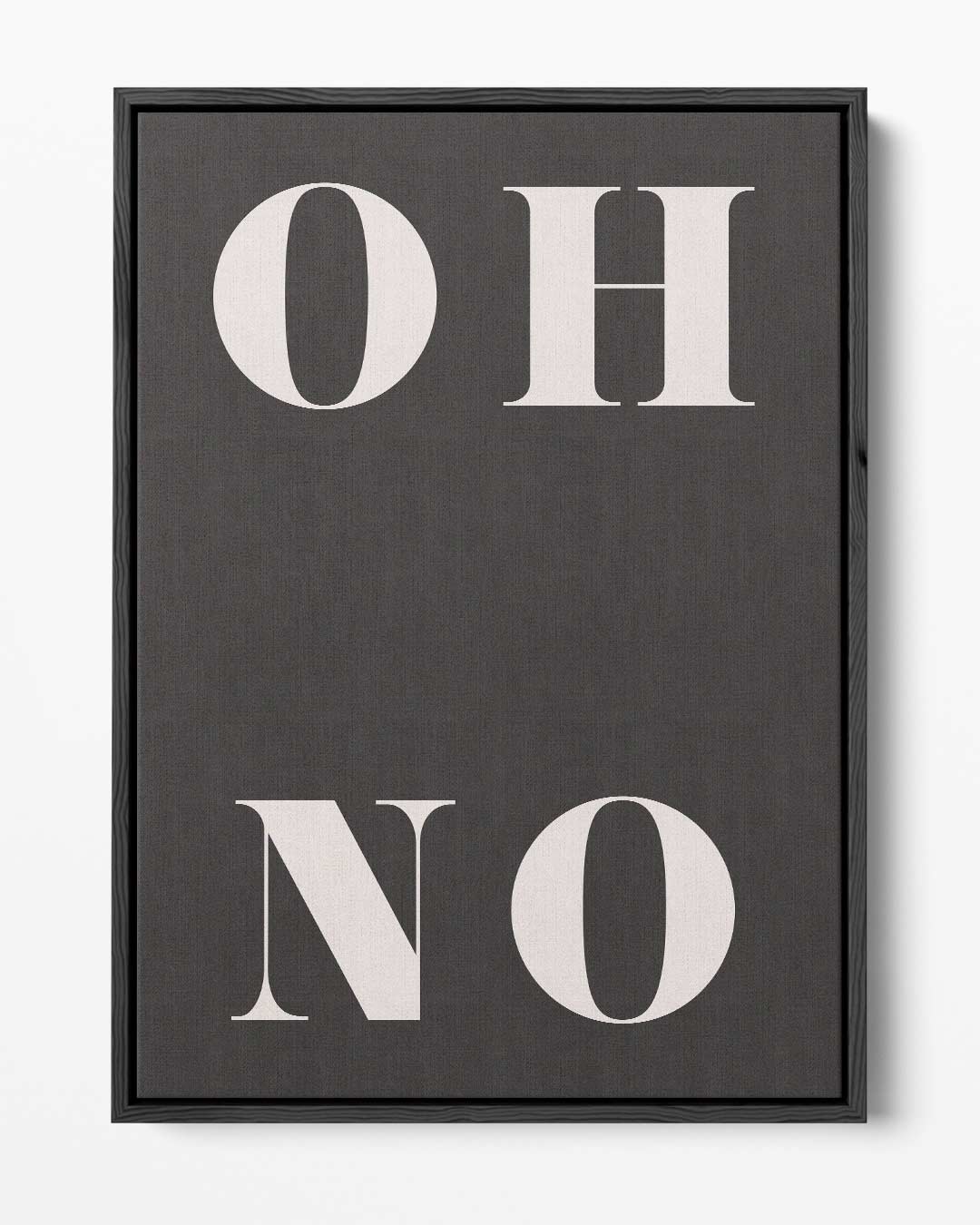 OH NO Typografie Art – portret kunstwerk als wanddecoratie