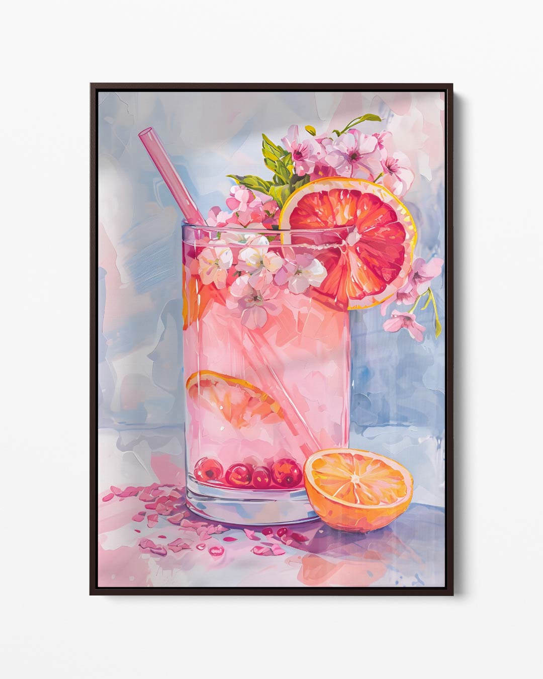 Verfrissende Citrus Illusie – portret kunstwerk als wanddecoratie
