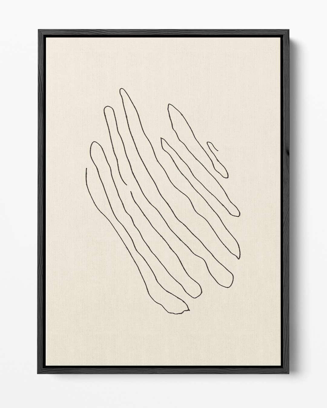 Golvende Lijnen Minimalistische Kunst – portret kunstwerk als wanddecoratie