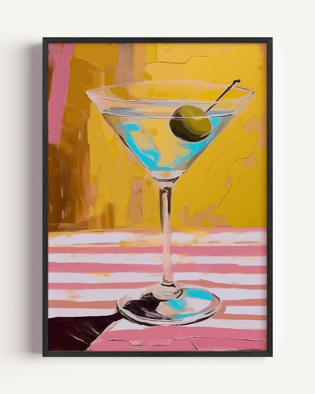 Stijlvolle Cocktail Kunst – zomer portret poster als wanddecoratie