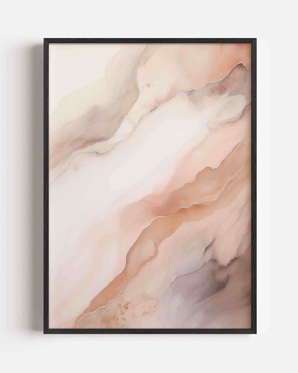Abstracte golvende lijnen – zacht abstracte portret poster als wanddecoratie