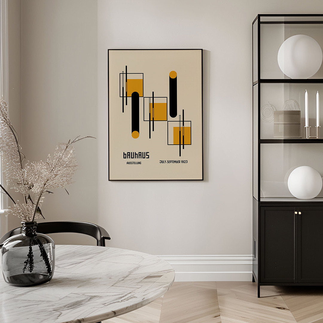 Vorm en balans – geometrische Bauhaus poster in staand formaat
