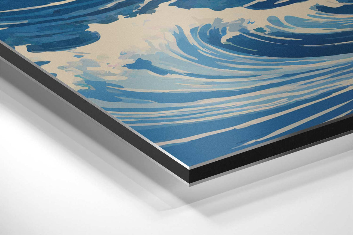 Krachtige Golfbewegingen – canvas kunstwerk als wanddecoratie