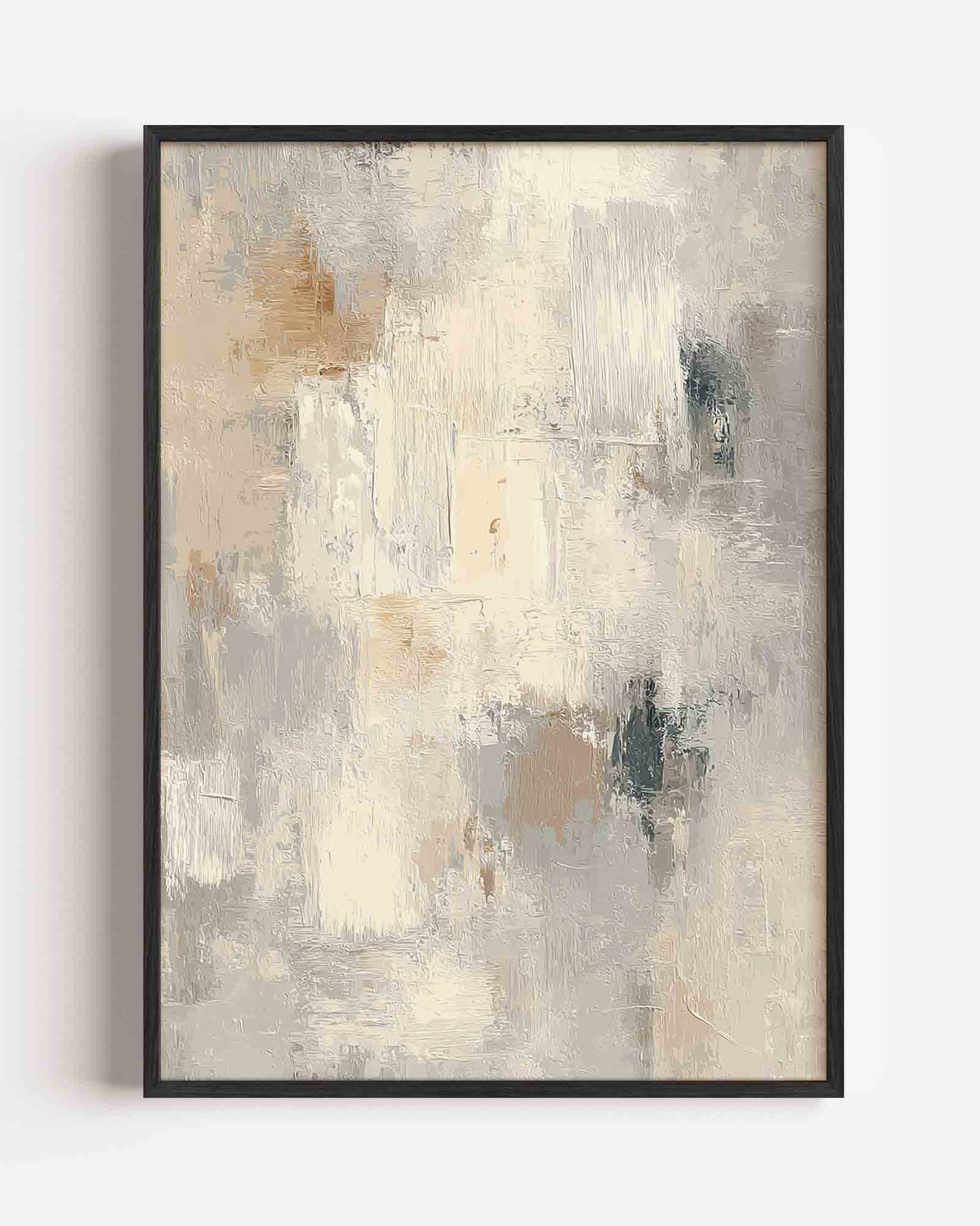 Abstracte beige en grijze – abstracte textuur portret poster als wanddecoratie