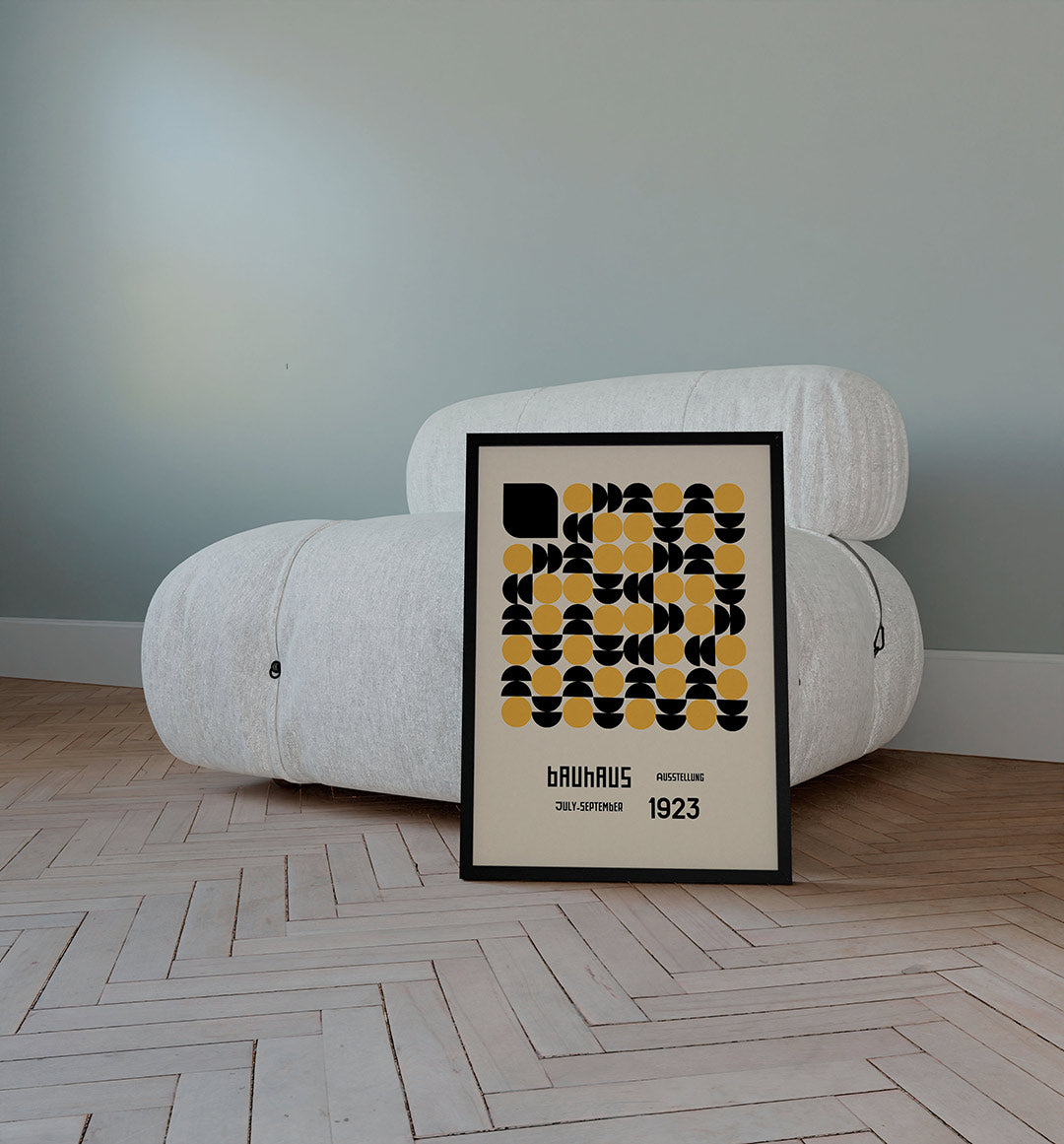 Vorm en ritme – staande Bauhaus poster voor aan de muur