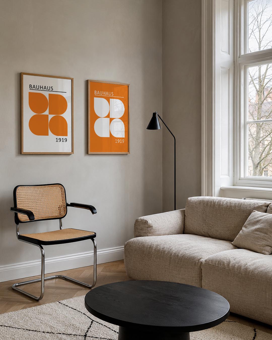 Oranje vormenspel Posterset