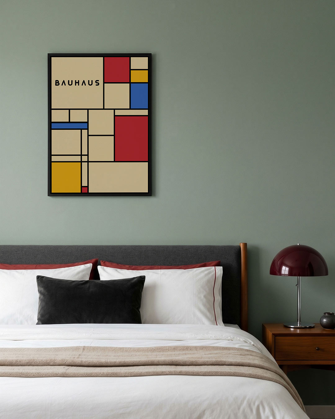 Vlakverdeling en kleur – geometrische poster in Bauhaus-stijl van WallArtistic