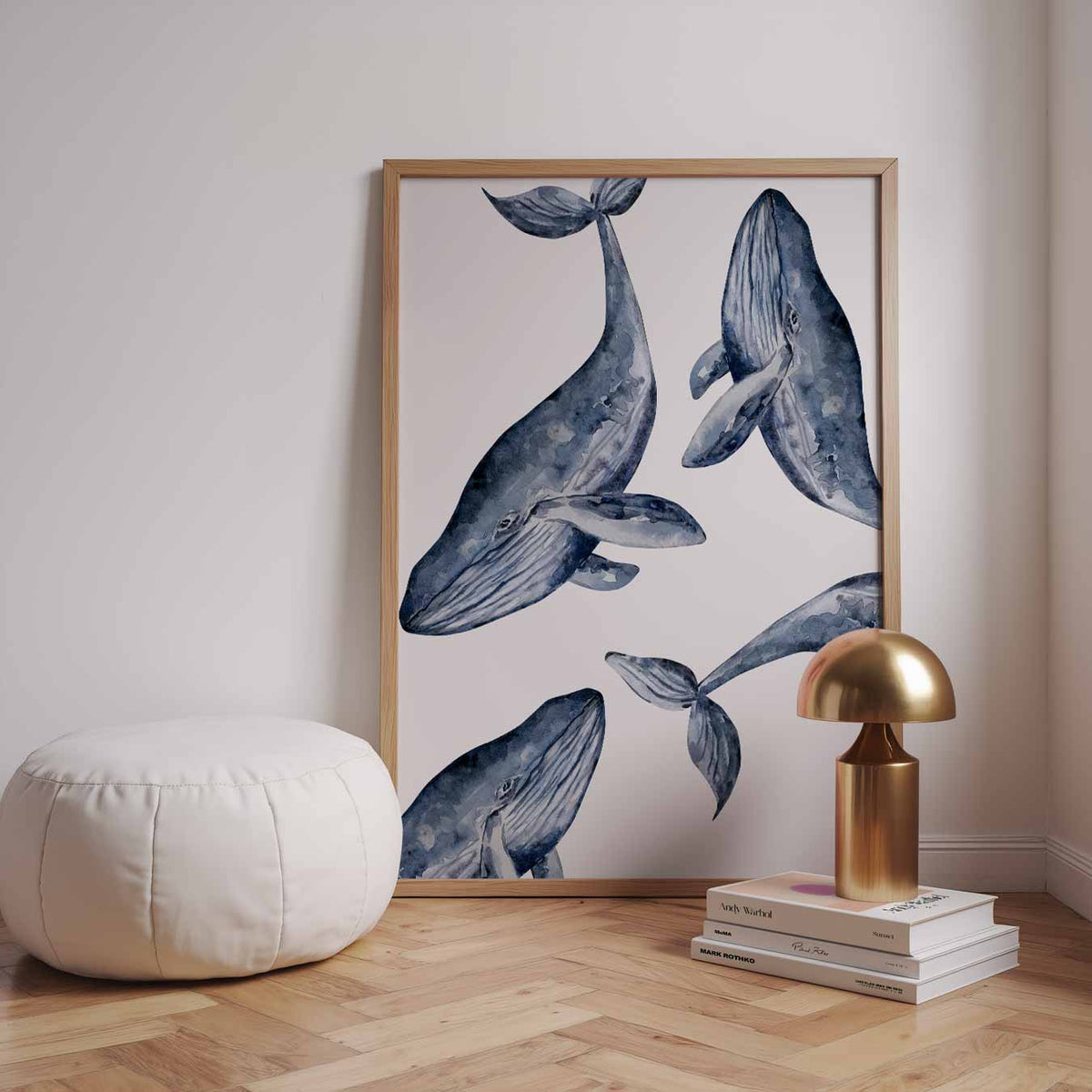 Walvissen – dierenillustratie als portret poster