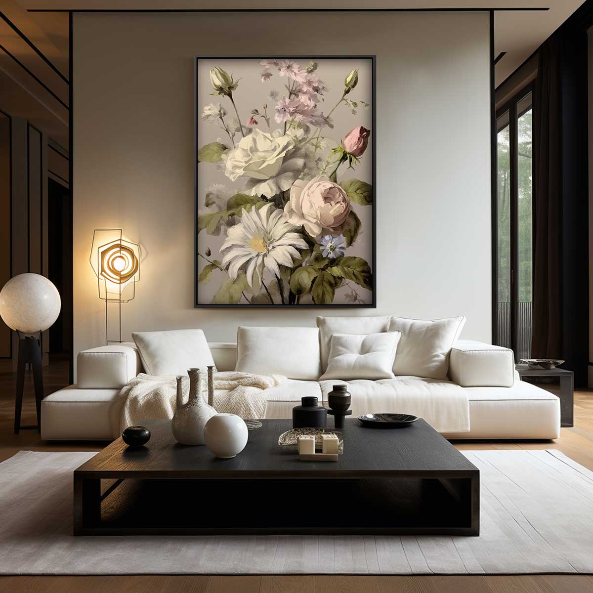 Bloemenpracht Schilderij – dibond wanddecoratie in staand formaat