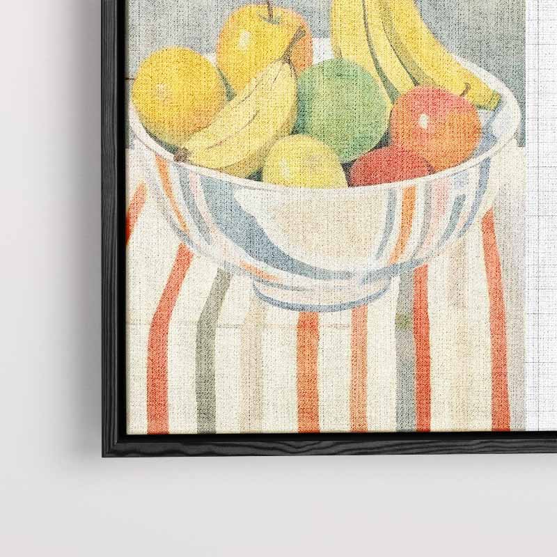 Kleurrijke Fruitmand in Impressionistische Stijl – staand kunstwerk voor modern interieur