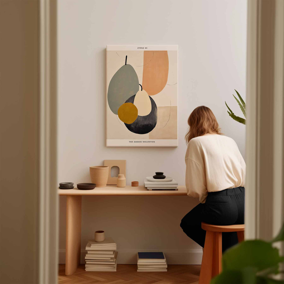 Abstracte Tuinvorm Studie 05 – modern portret kunstwerk van WallArtistic